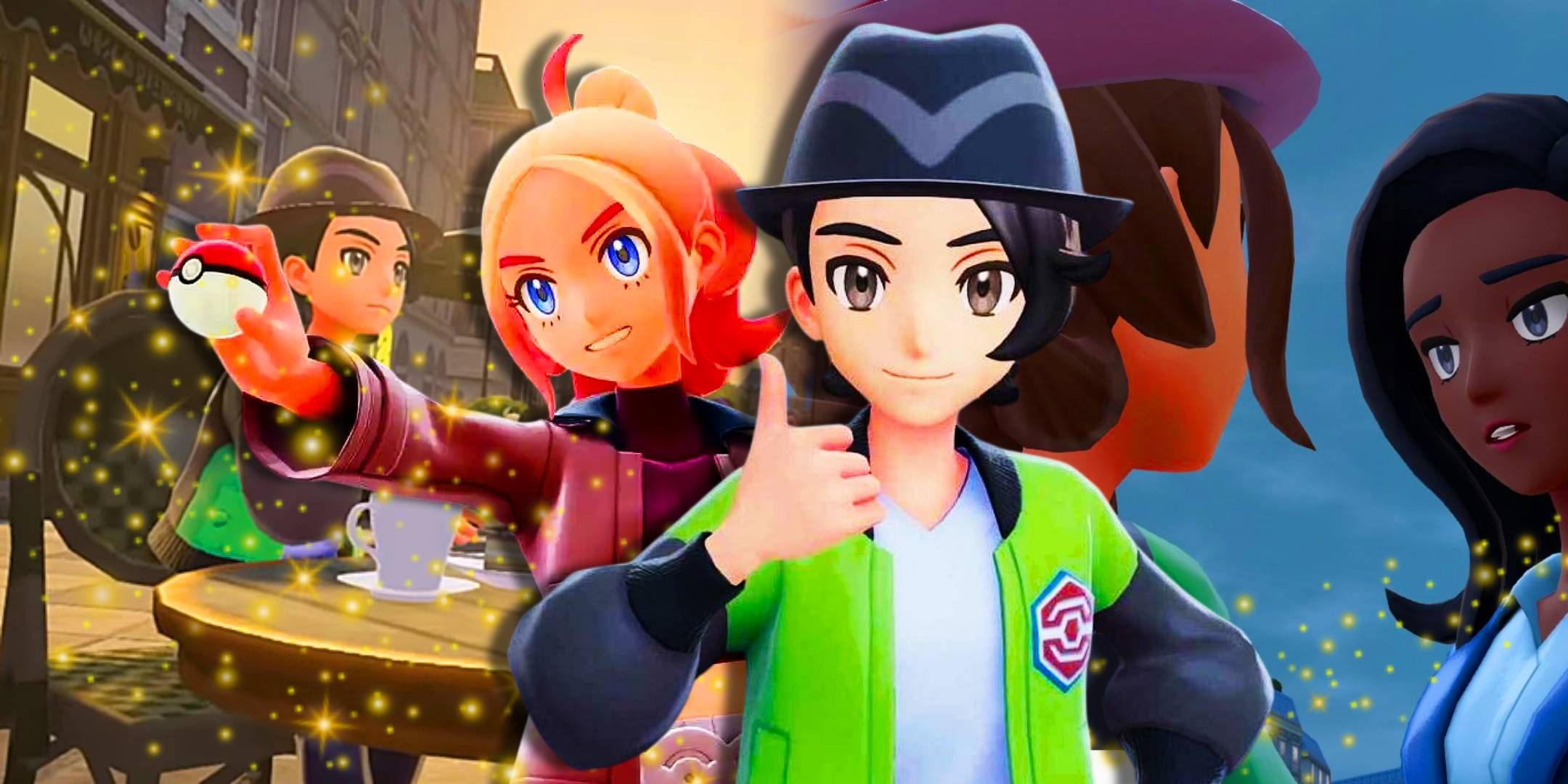 Taunie and the male trainer from Pokemon Legends Z-A in front of gameplay.