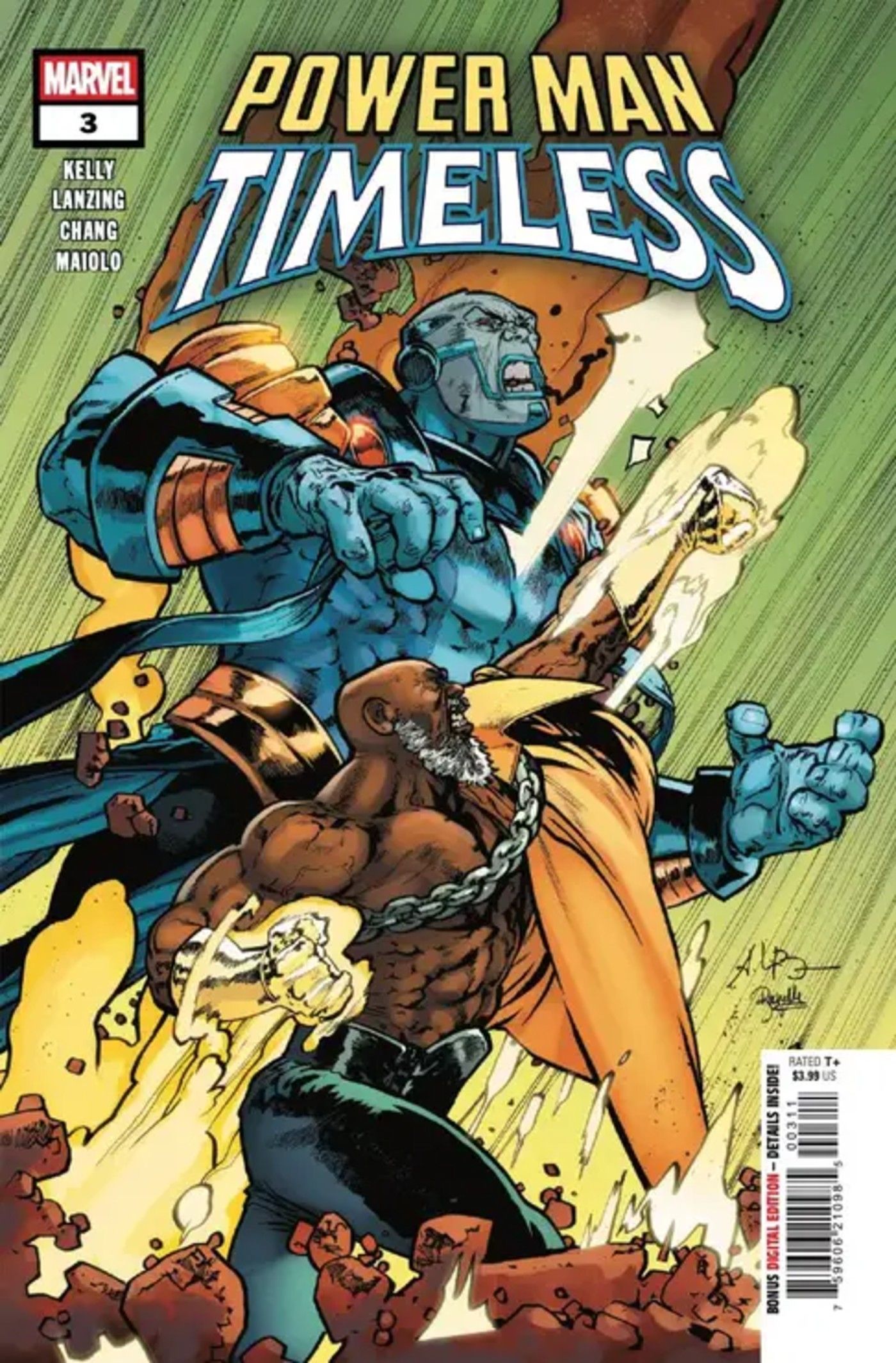 power man timeless 3 cover showing luke cage punching apocalypse
