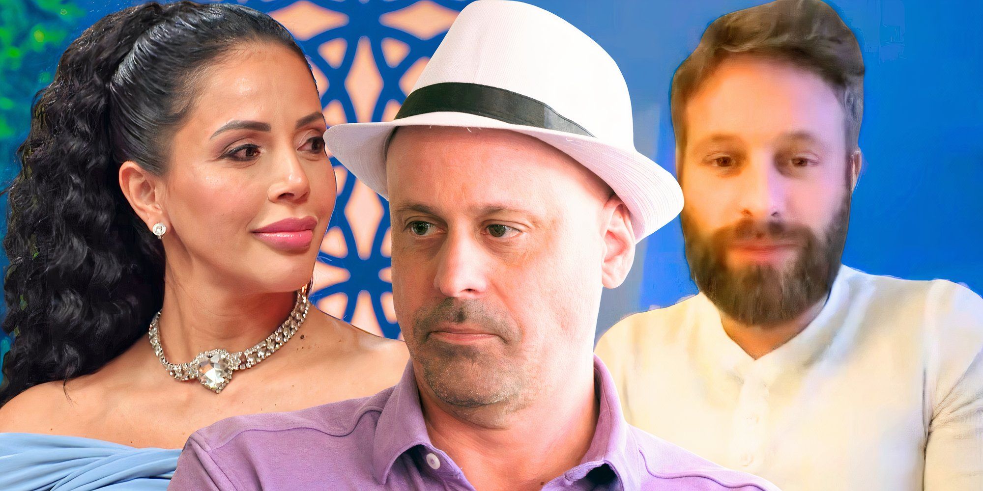 montage of 90 Day Fiancé's Jasmine, Gino and Matt on the Tell all