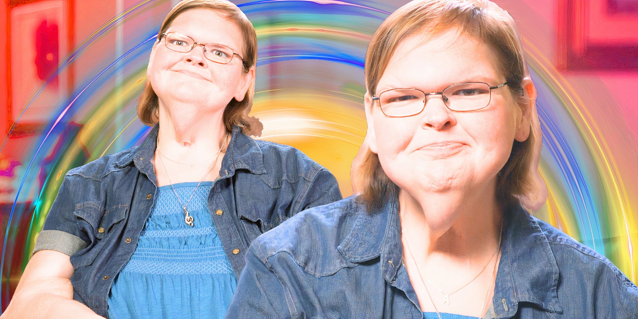 Montaje de Tammy Slaton de 1000 lb hermanas que se ve feliz
