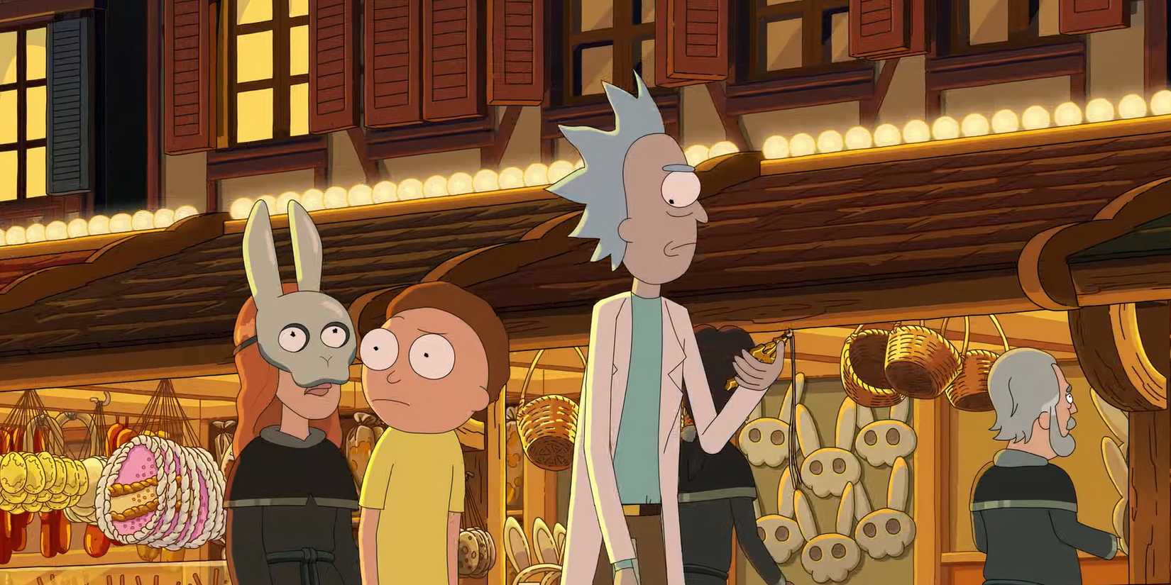Rick and Morty looking around in the Rick and Morty season 8 teaser