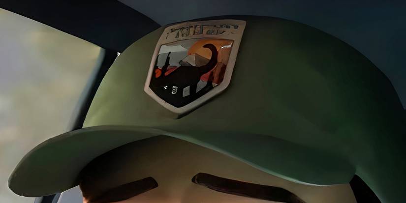 Ronnie wears a hat with the DPW symbol in Jurassic World Chaos Theory season 1