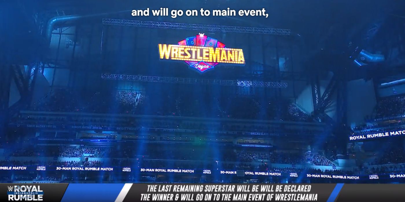 Royal Rumble winner main event Wrestlemania screenshot
