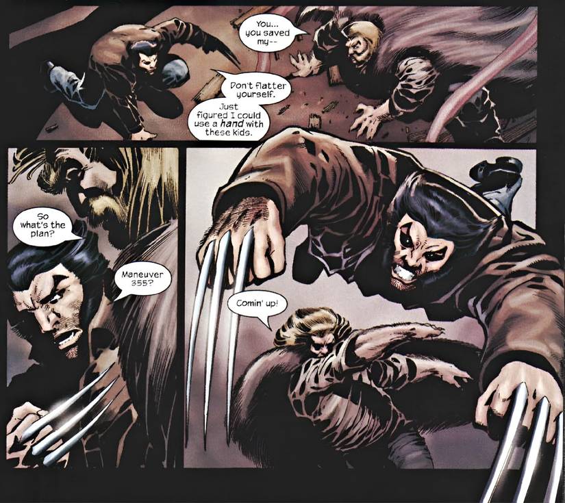 Sabretooth and Wolverine Use the Fastball Special During a Bar Fight