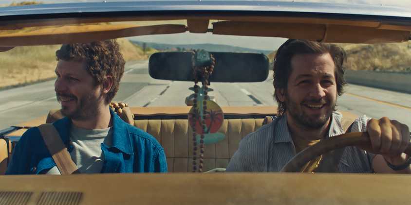 Sacramento Michael Angarano and Michael Cera in the car 
