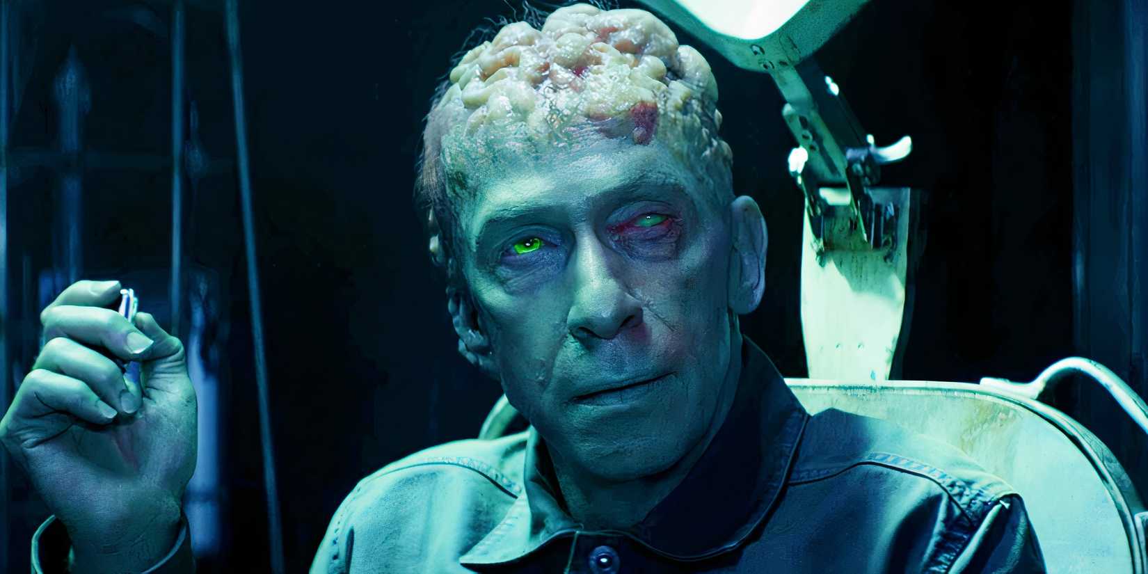 Samuel Sterns the Leader close-up sat on a chair in Captain america Brave New world