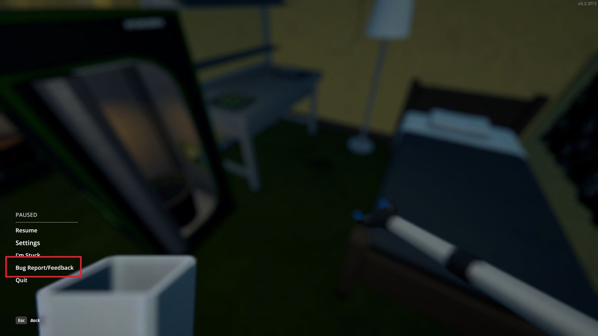 Schedule 1 Bug Report Menu