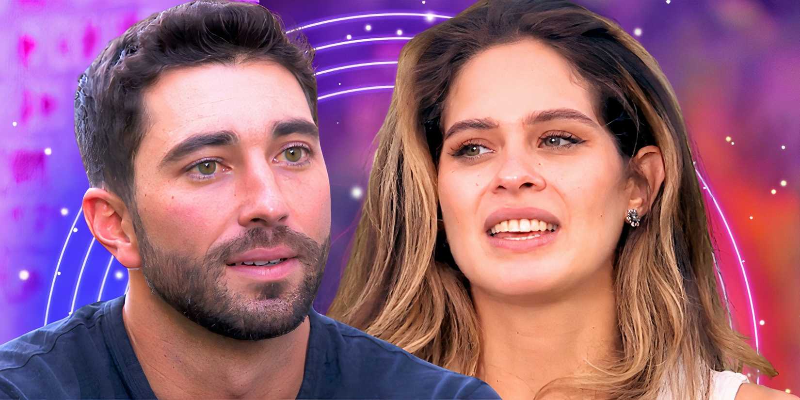 side by side image of The Bachelor's Joey Graziadei and Kelsey Anderson