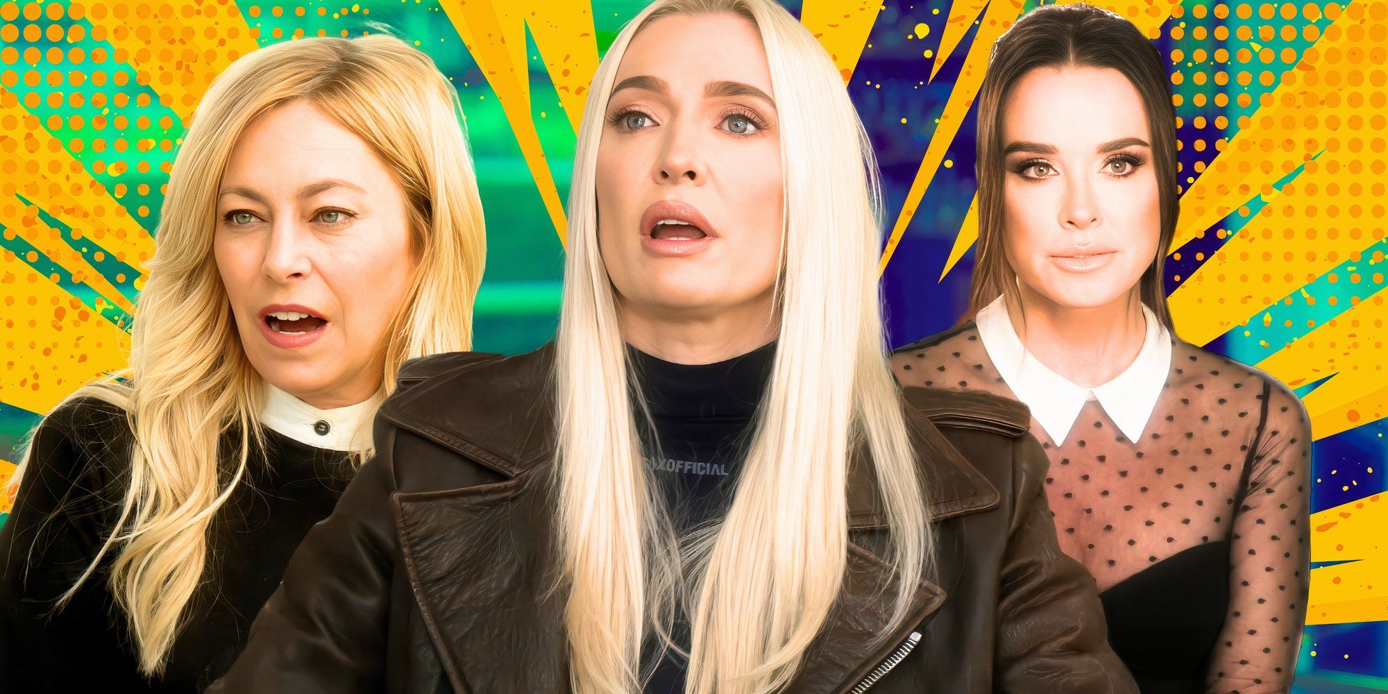 montage of The Real Housewives Of Beverly Hills stars Sutton Stracke, Erika, Jayne and Kyle Richards