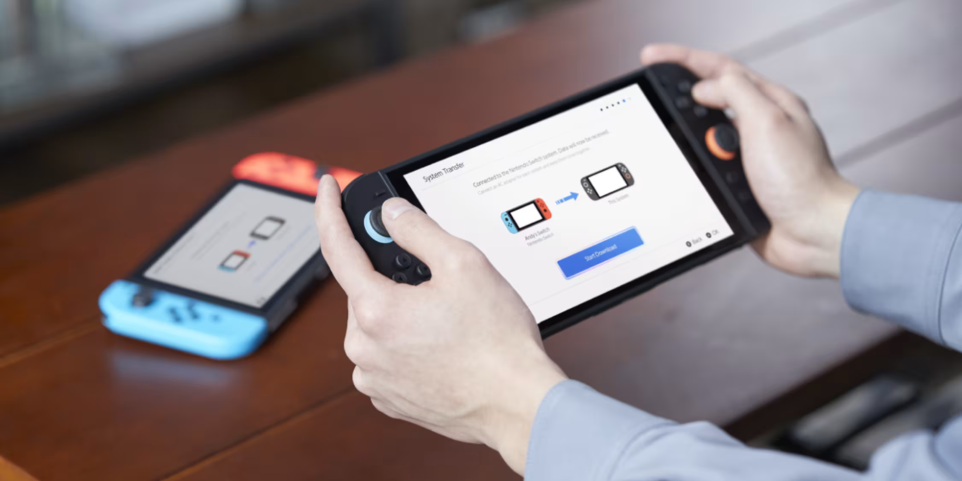 A photo showing the Switch to Switch 2 transfer process.