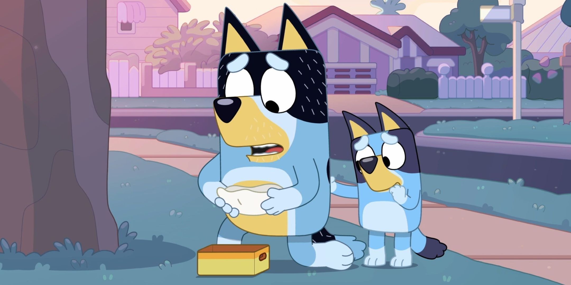 Bandit and Bluey in Bluey Copycat