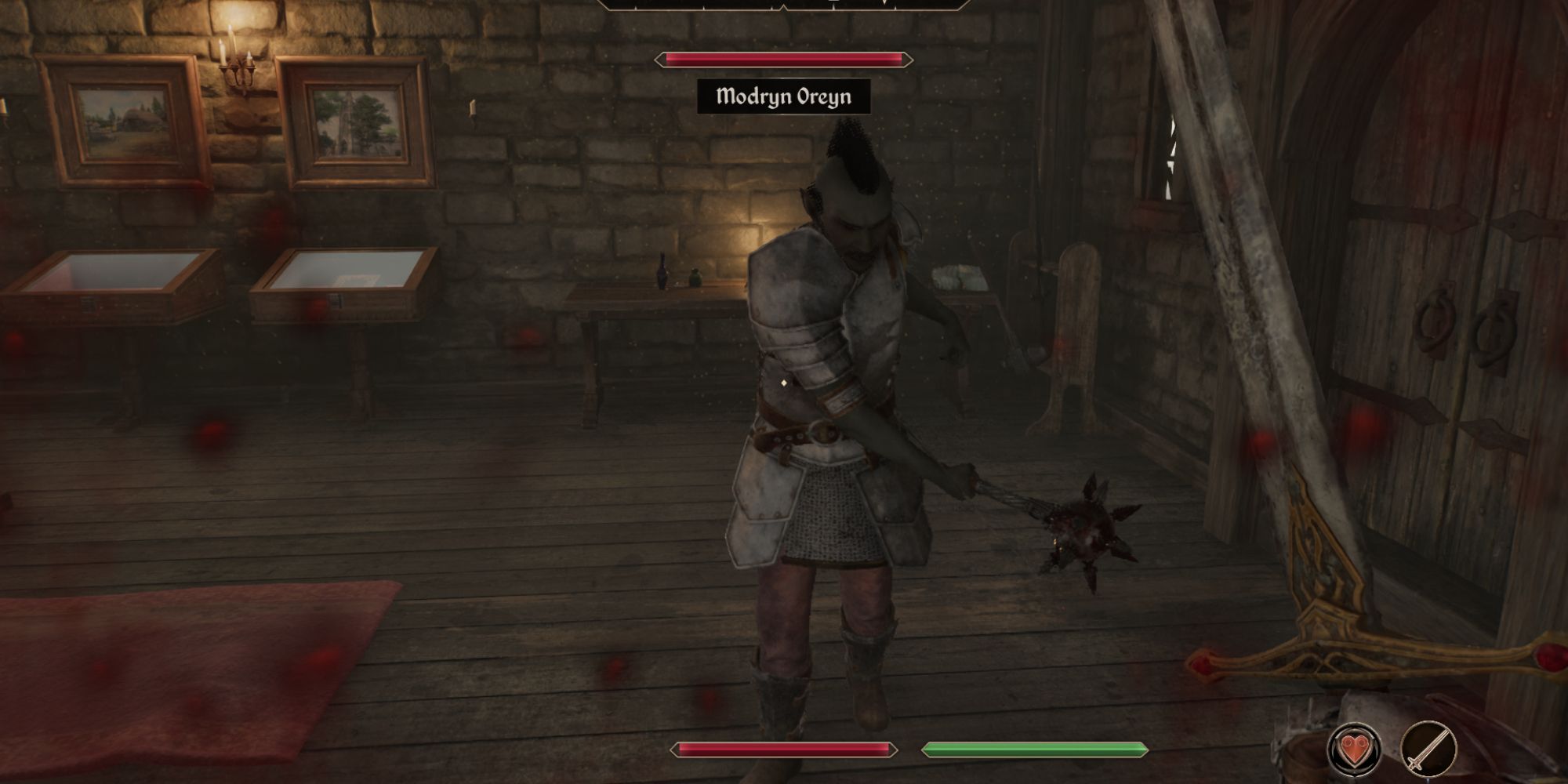 The player fighting a member of the Fighters Guild in Oblivion Remastered