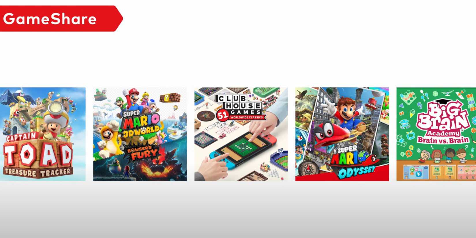 Games with GameShare functionality on Nintendo Switch