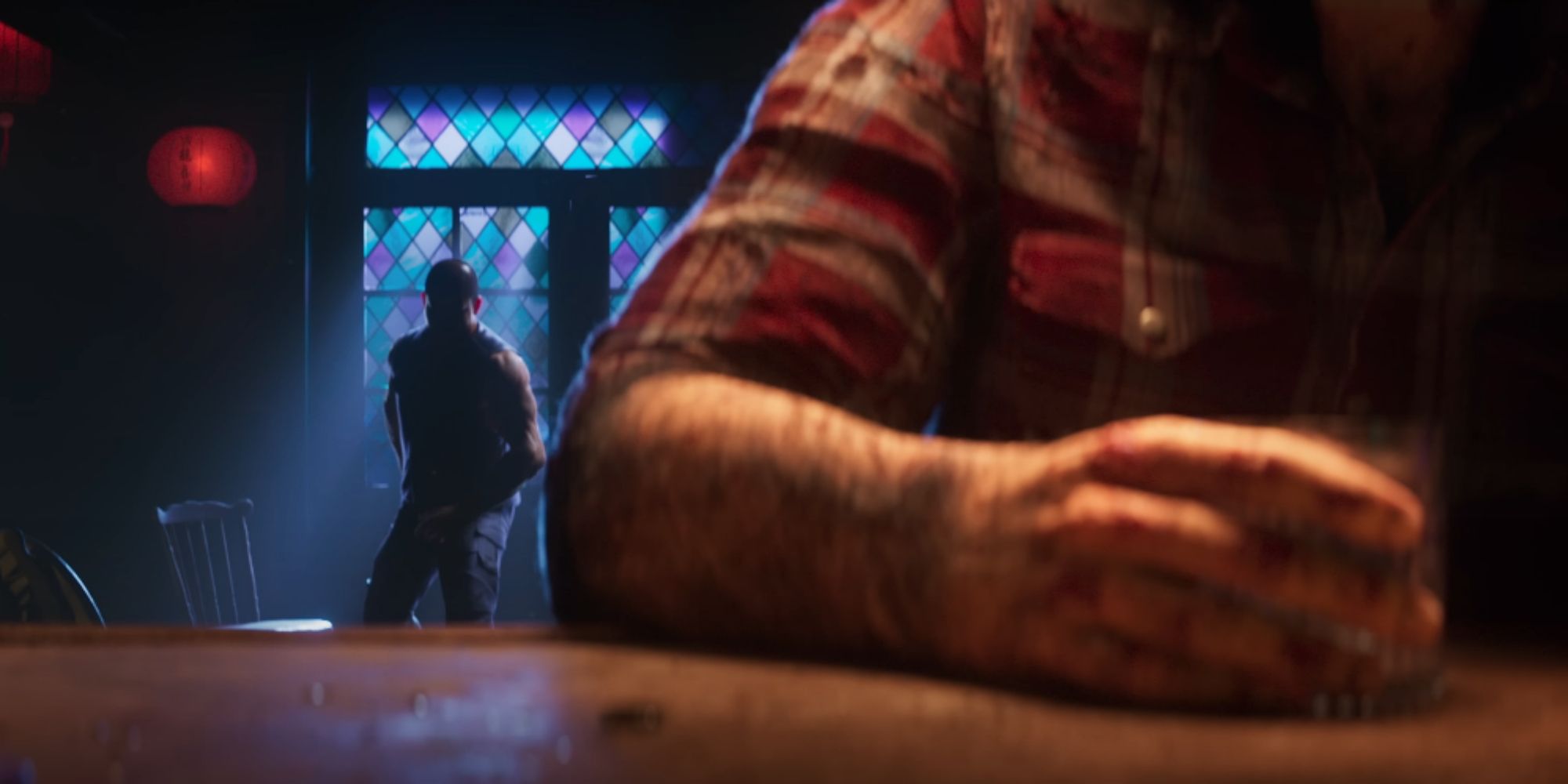Wolverine in a bar that could be in Madripoor from the Marvel&rsquo;s Wolverine teaser