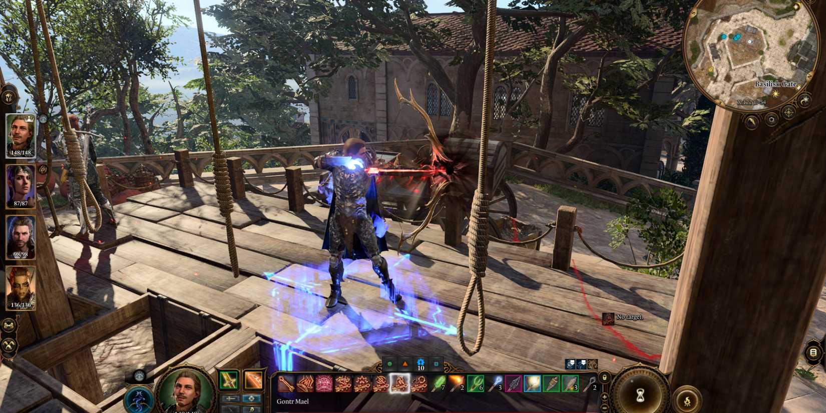An Arcane Archer in Baldur's Gate 3 prepping an Arcane Shot