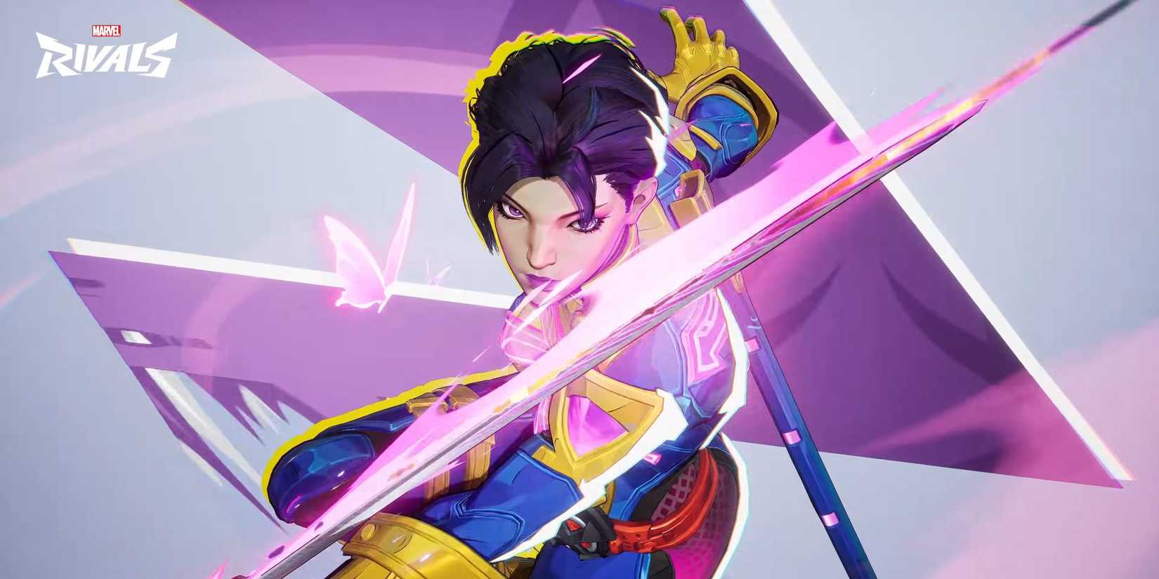 Psylocke swinging her Psy-blade in Marvel Rivals