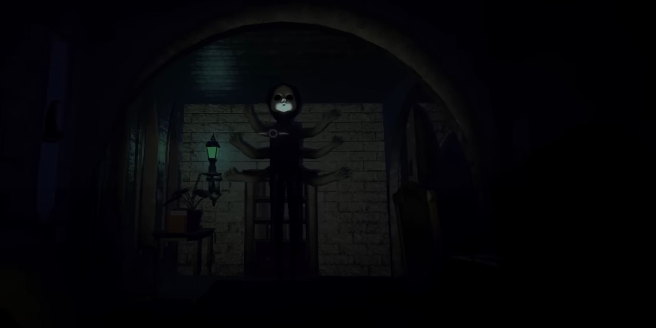 The Shadow Child creature in REPO slowly grows arms the longer you stare at it.