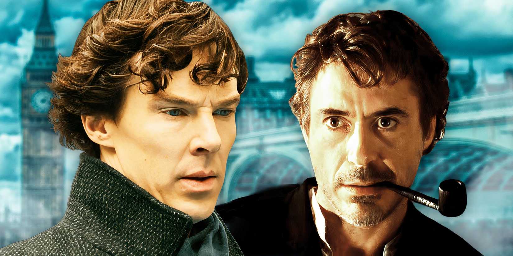 Benedict Cumberbatch in Sherlock and Robert Downey Jr in Sherlock Holmes