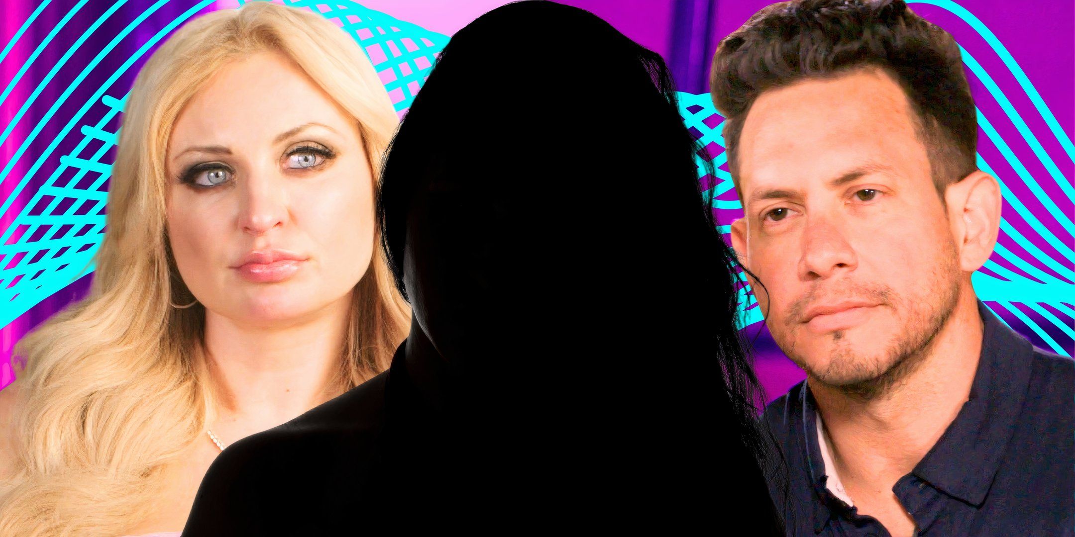 90 Day Fiance Natalie Mordovtseva and Josh Weinstein with mystery woman silhoutte