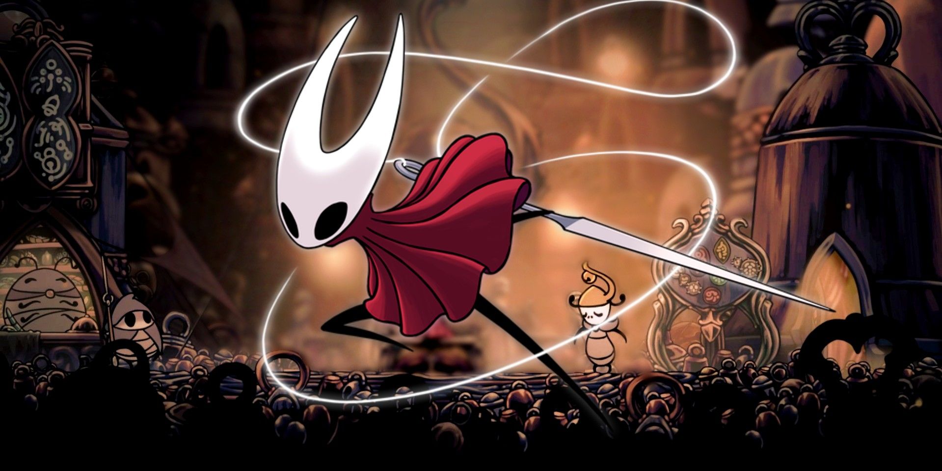Silksong hornet above new silksong screenshot