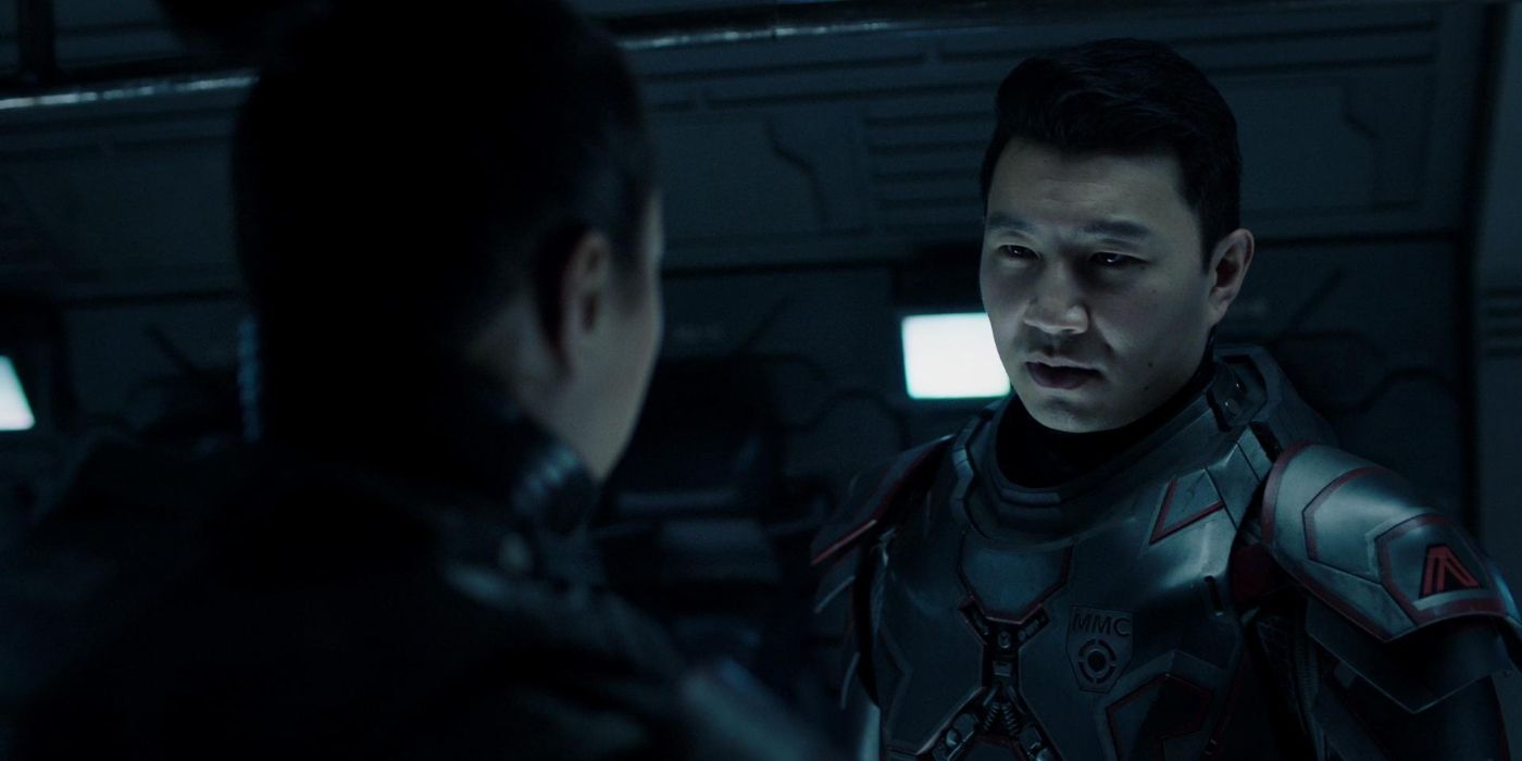 Simu Liu as Paolo Mayer in The Expanse