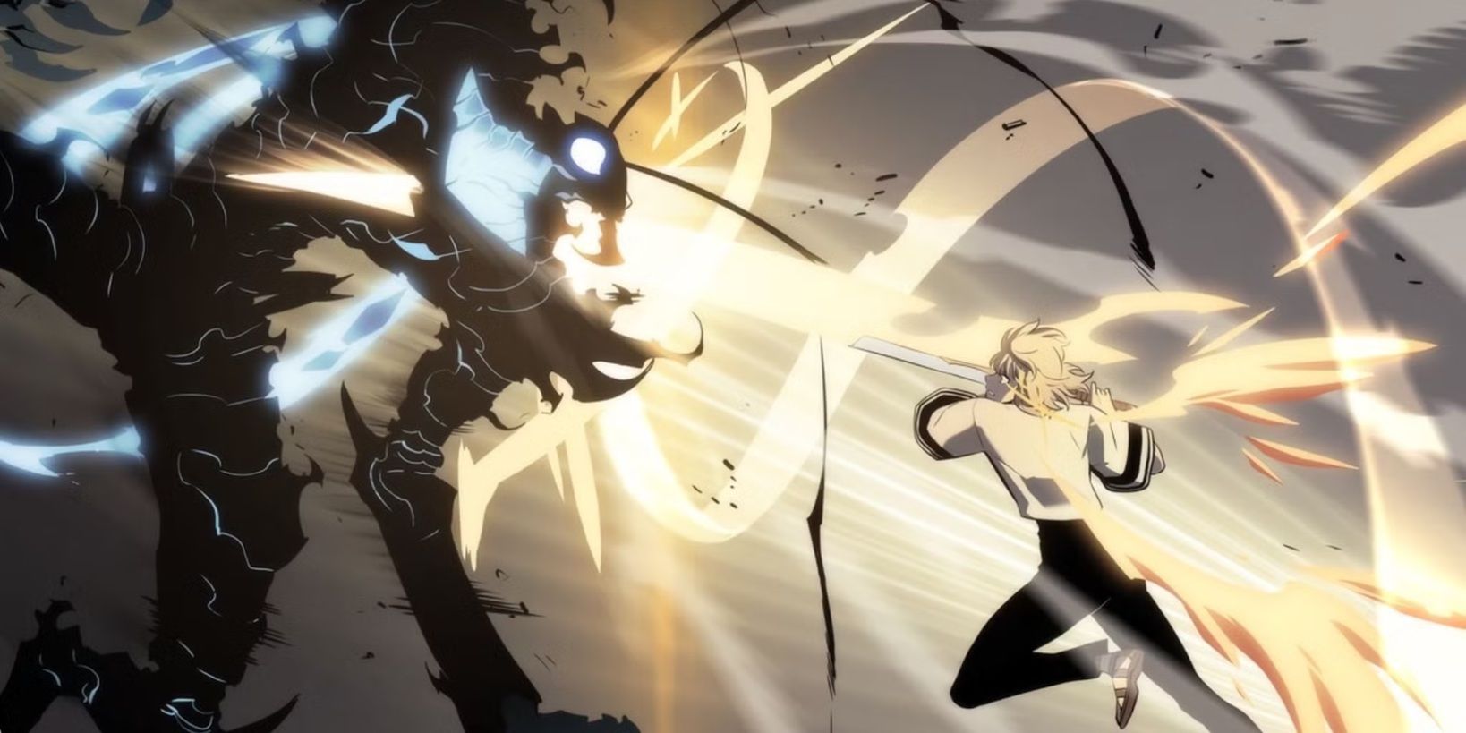 Solo Leveling Manhwa Cha Hae-In fights Against Beru