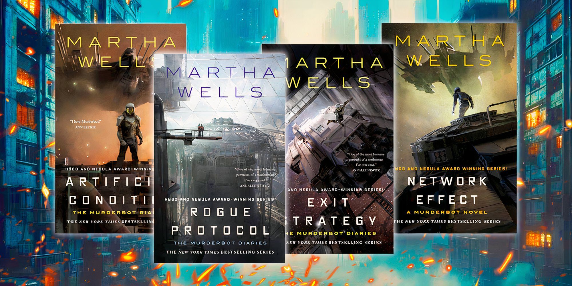 some of the Murderbot Diaries books