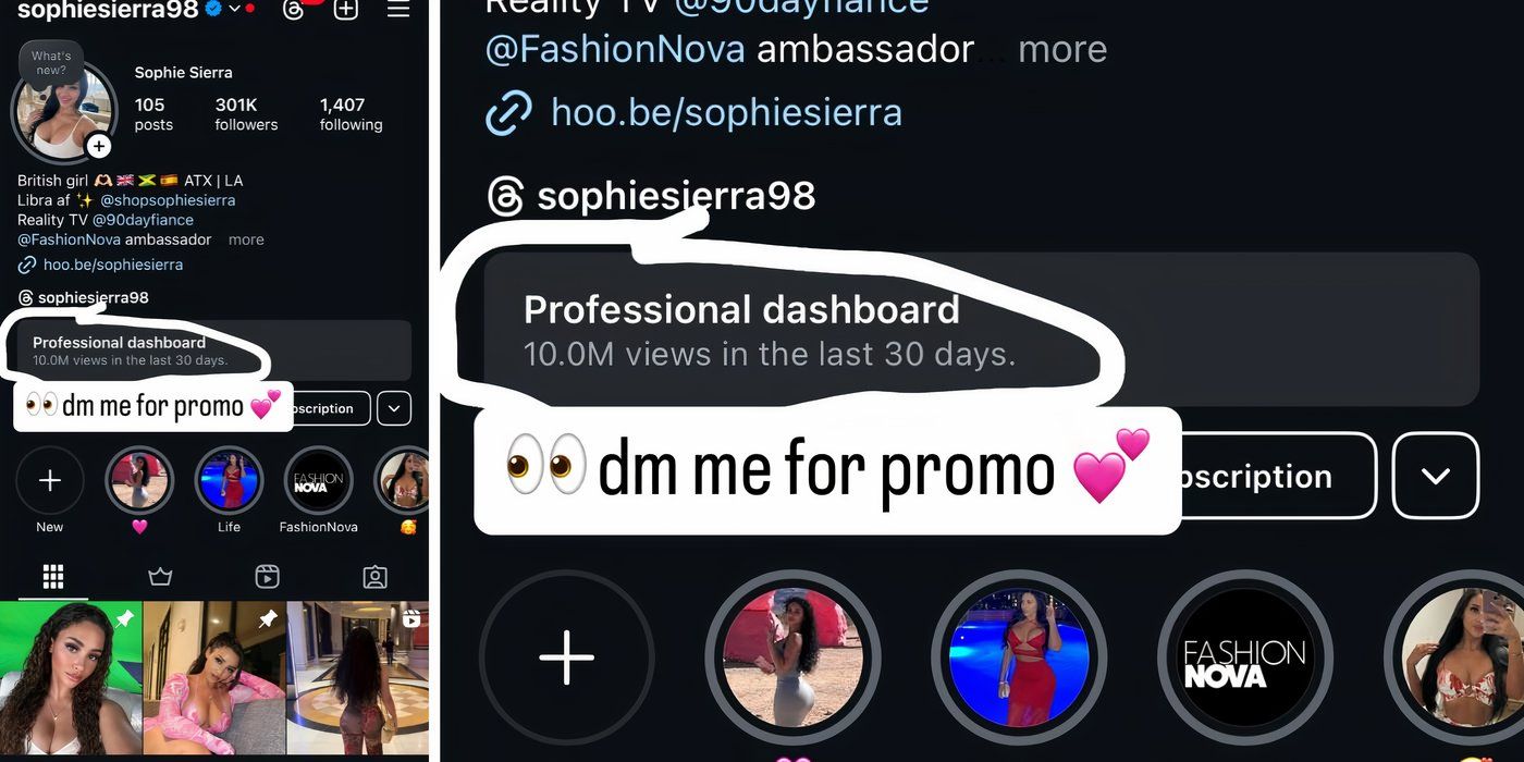 Sophie Sierra from 90 Day The Last Resort 10 million views on Instagram