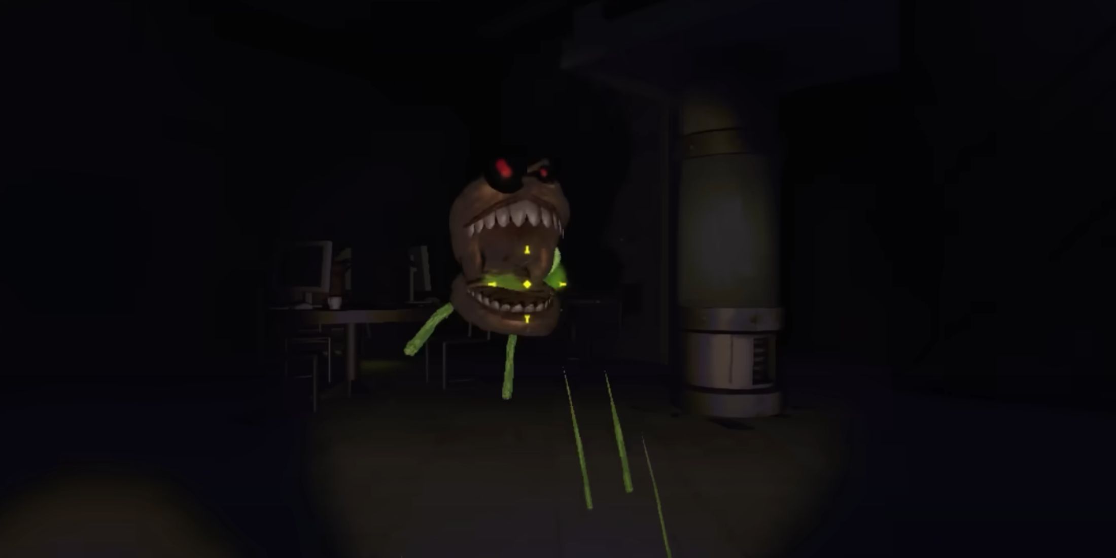 The Spewer creature in REPO spits vomit at you.