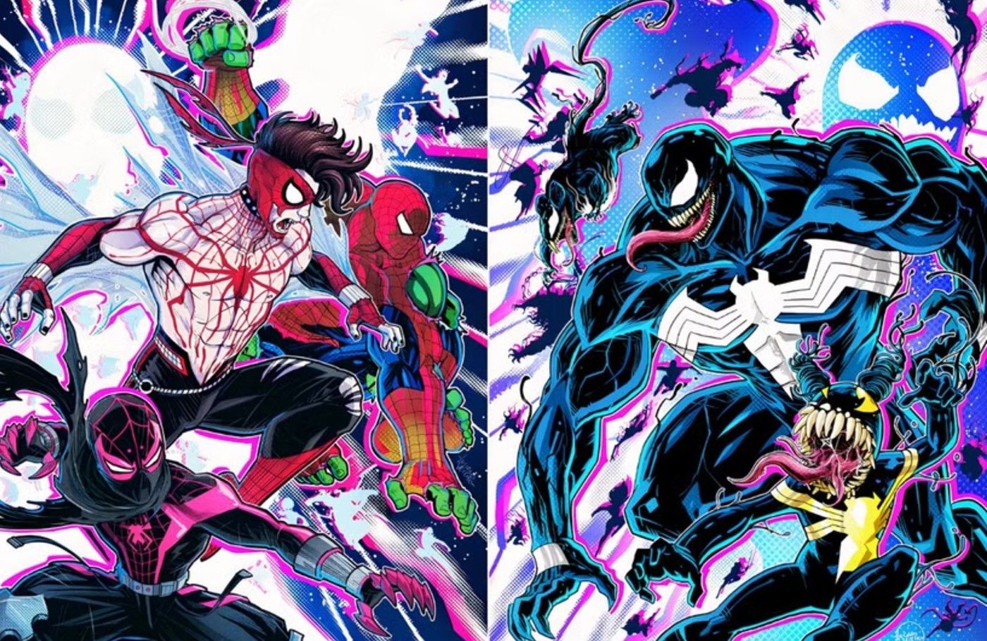 spider-verse heroes vs venomverse heroes