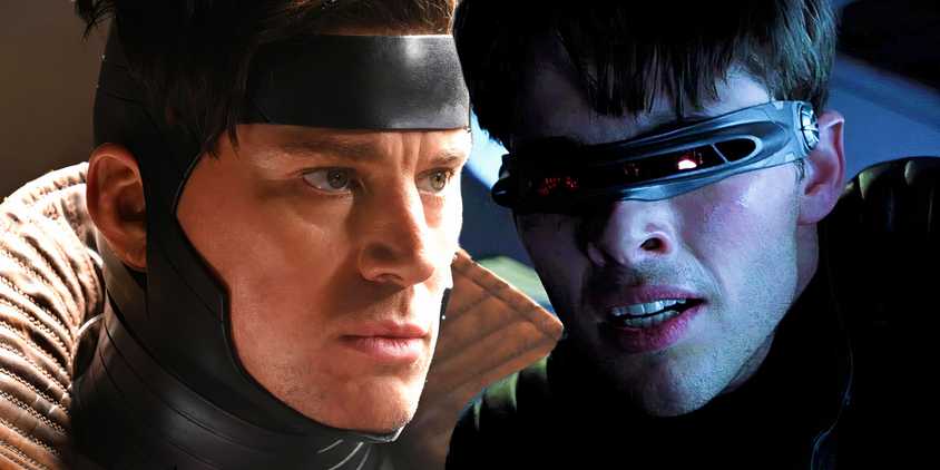 Split image of Cyclops and Gambit