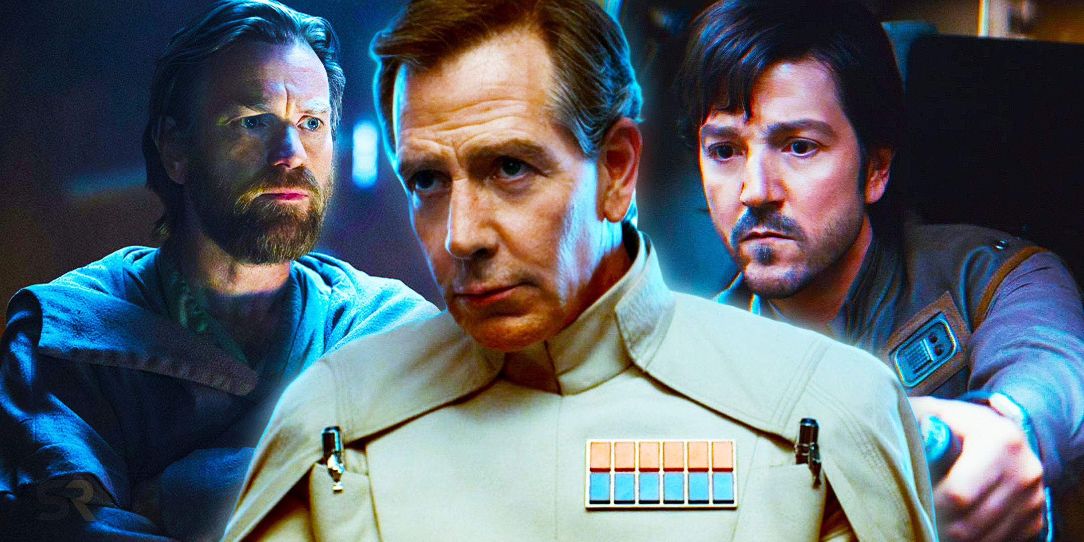 Obi-Wan Kenobi, Orson Krennic, and Cassian Andor in Star Wars