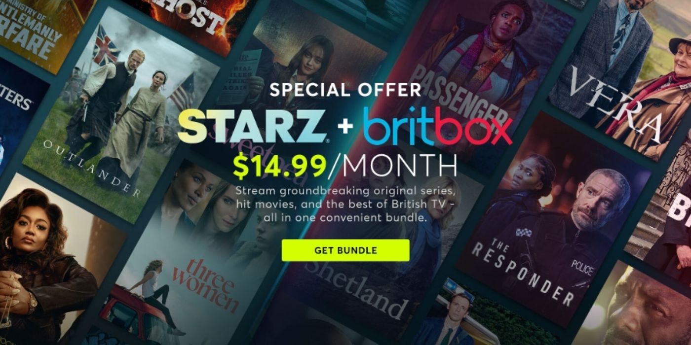 Starz and BritBox streaming bundle screen.