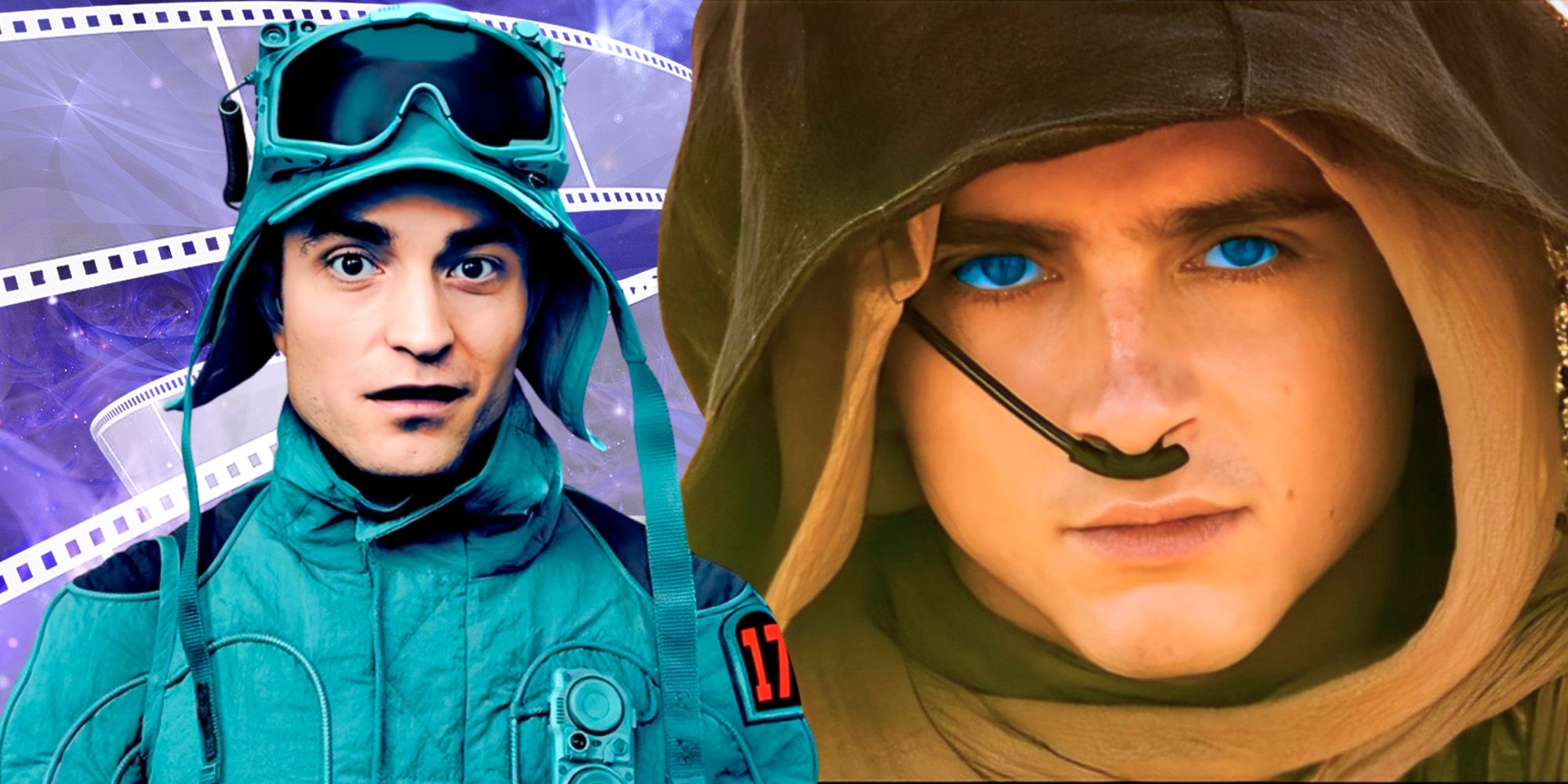 stills from Dune 2 and Mickey 17