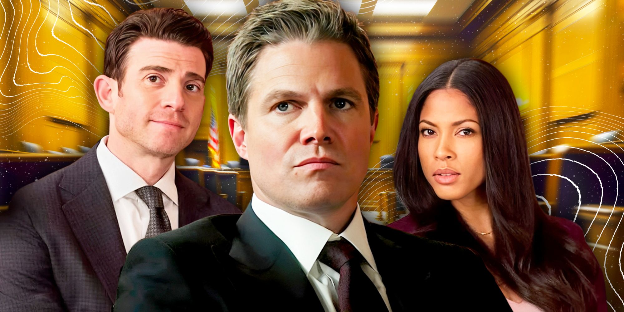 Custom image of Rick, Ted, and Erica in Suits LA episode 6