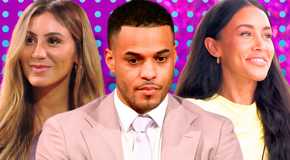 montage of The Bachelor season 29's Grant Ellis with Juliana Pasquarosa and Litia Garr