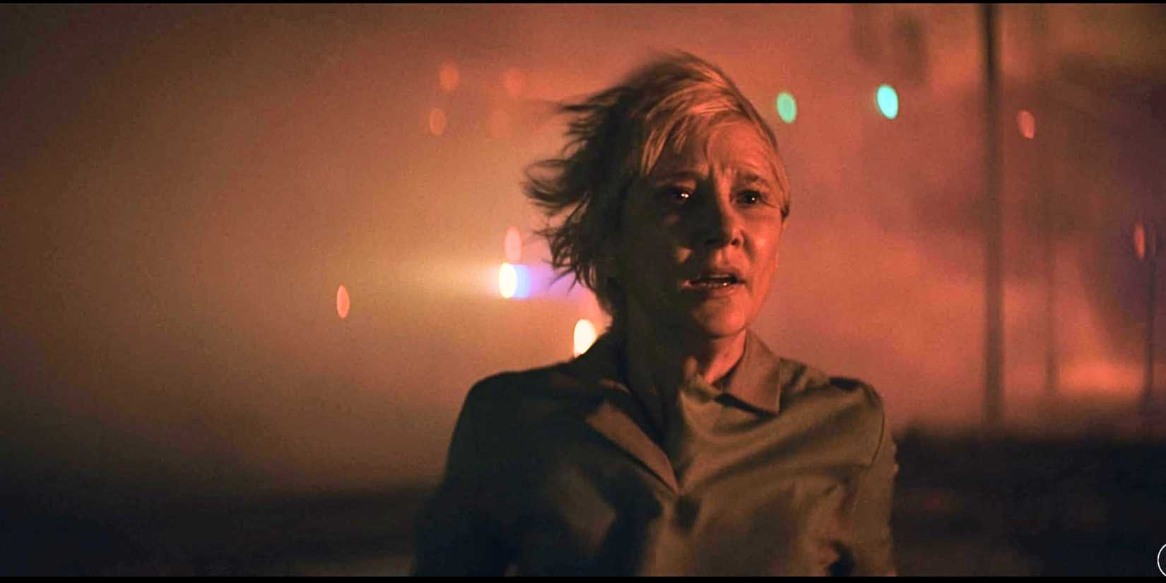 Anne Heche as Quinn with windblown hair in Supercell