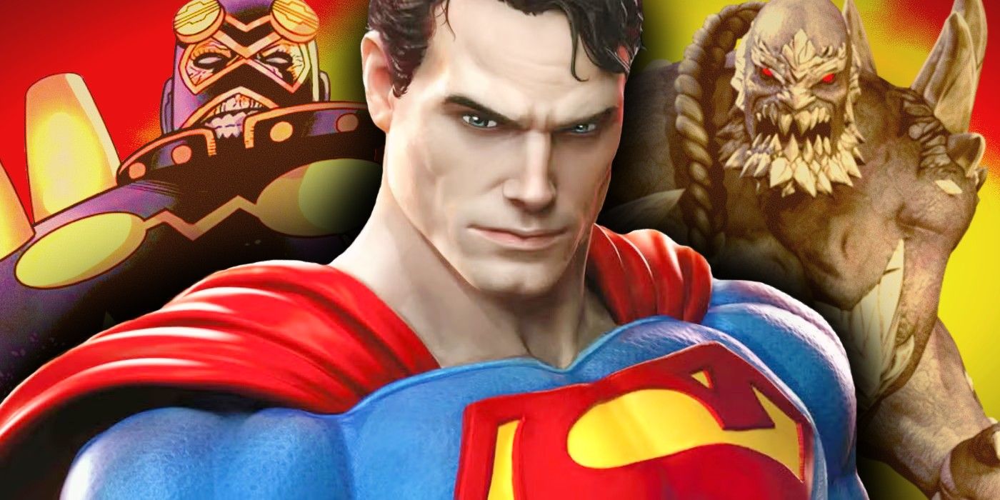 superman with villains doomsday and imperiex