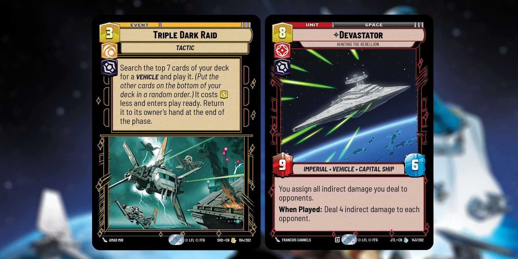 TDR & Devastator cards