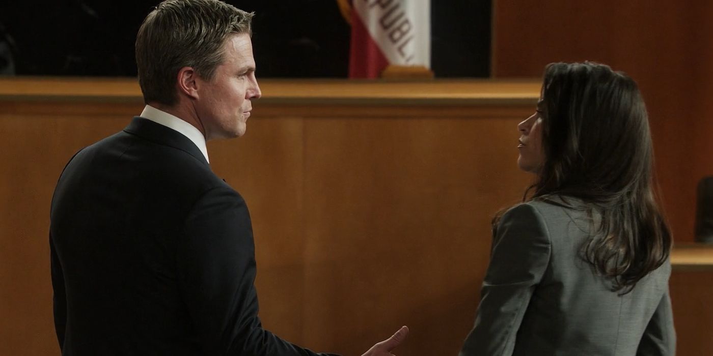 Ted Black and Elizabeth Smith in Suits LA episode 6