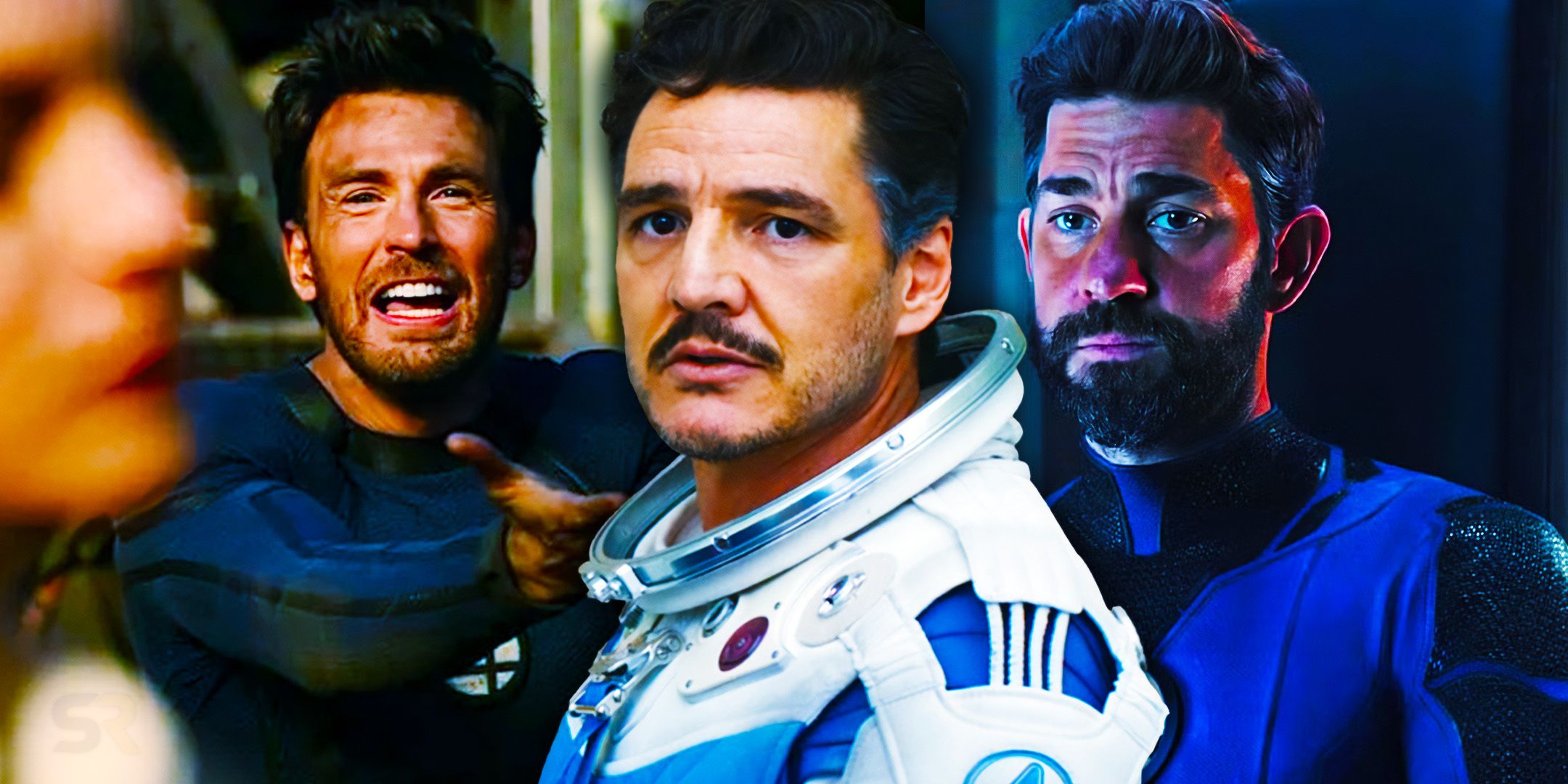 Pedro Pascal, Chris Evans, and John Krasinsky in the MCU