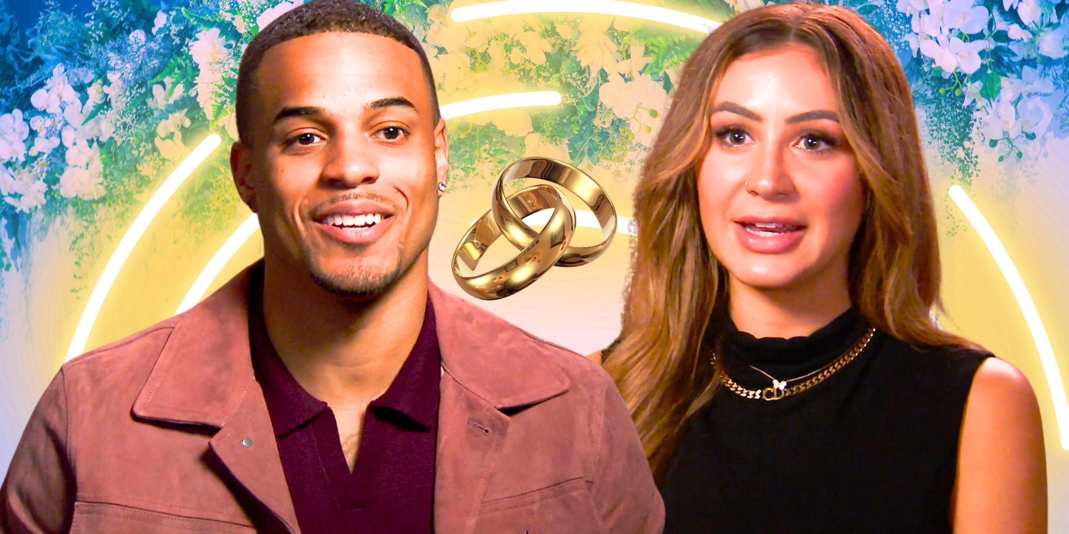 The Bachelor’s Grant Ellis and Juliana Pasquarosa with gold wedding bands