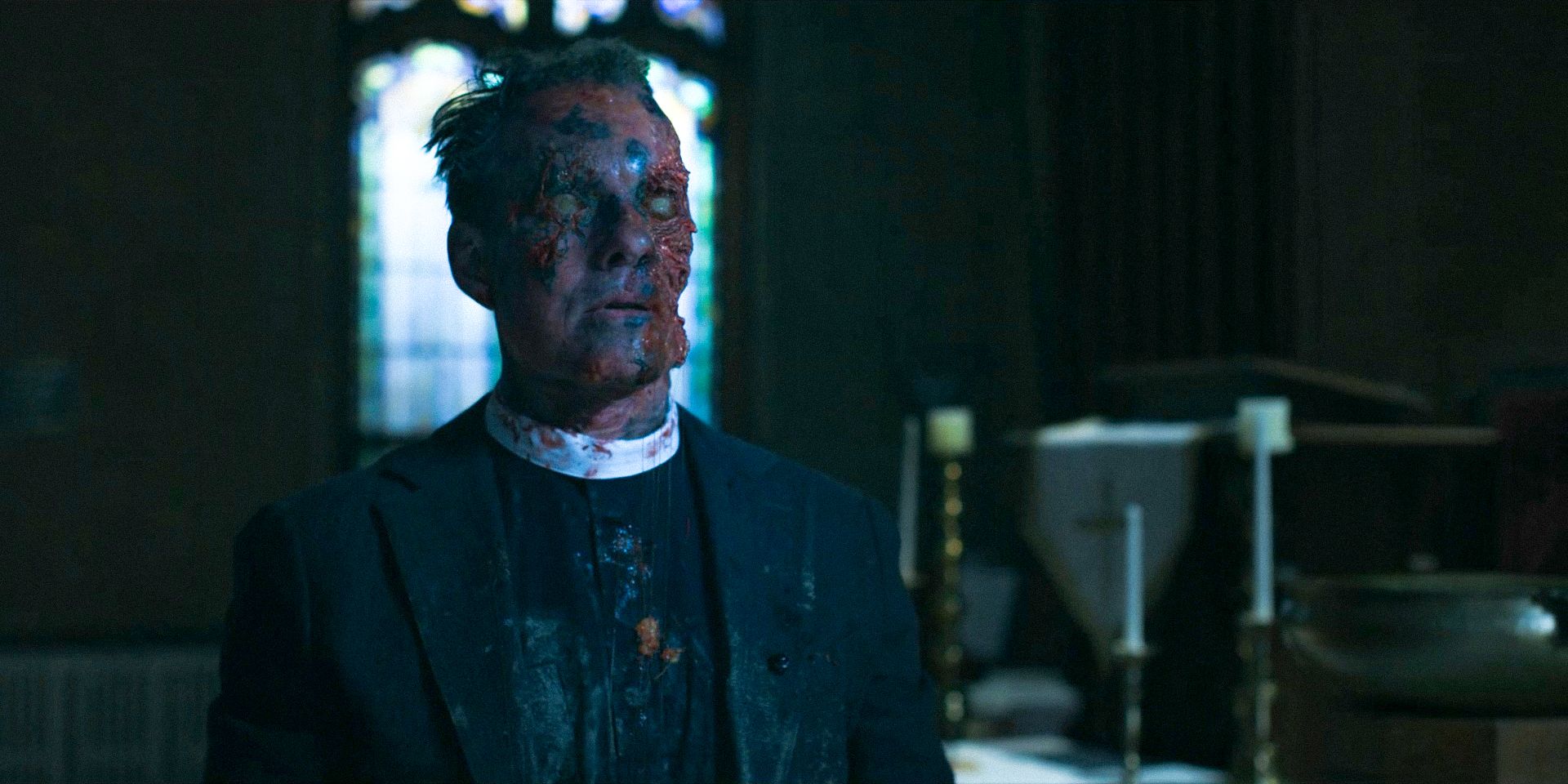 A priest under demonic possession in The Bondsman Season 1