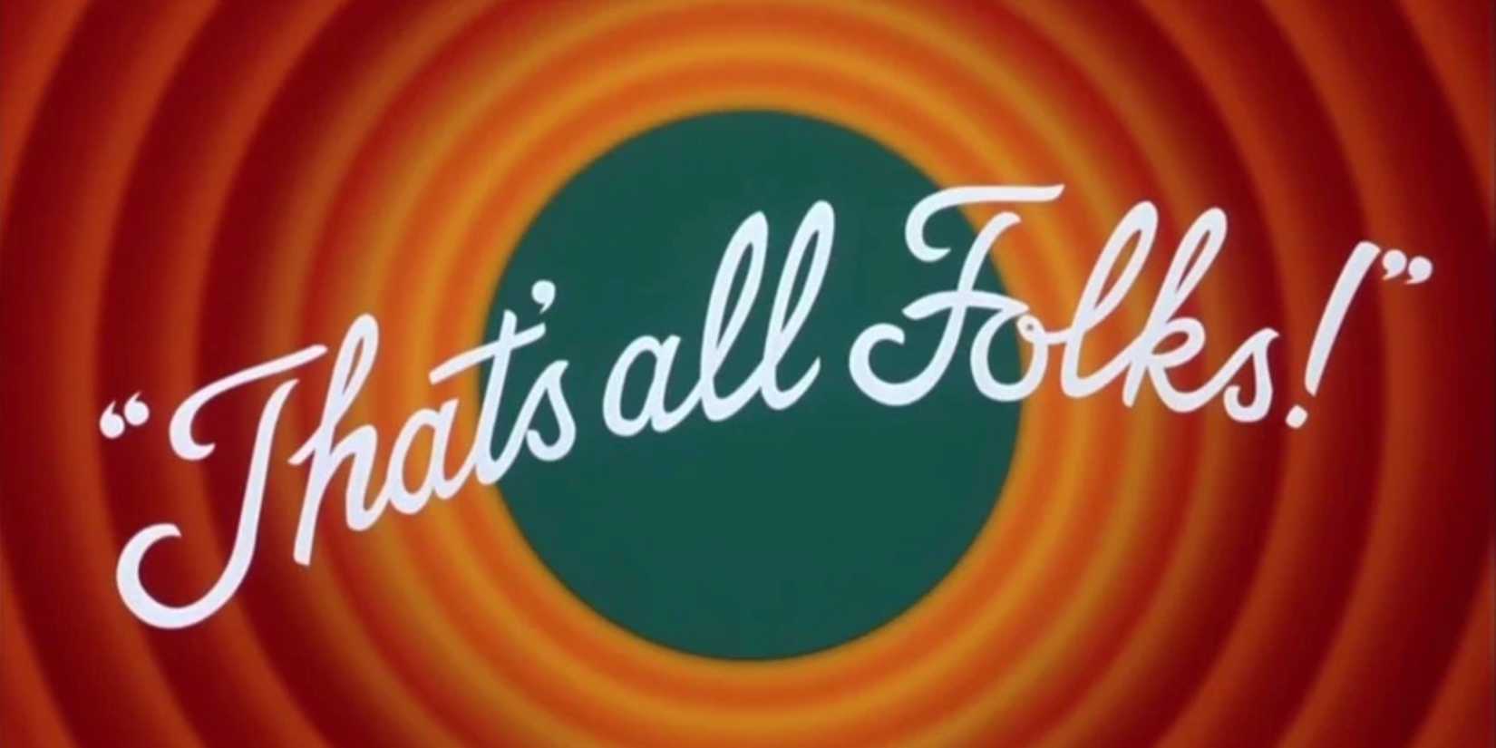 The ending that's all folks title card in Looney Tunes projects