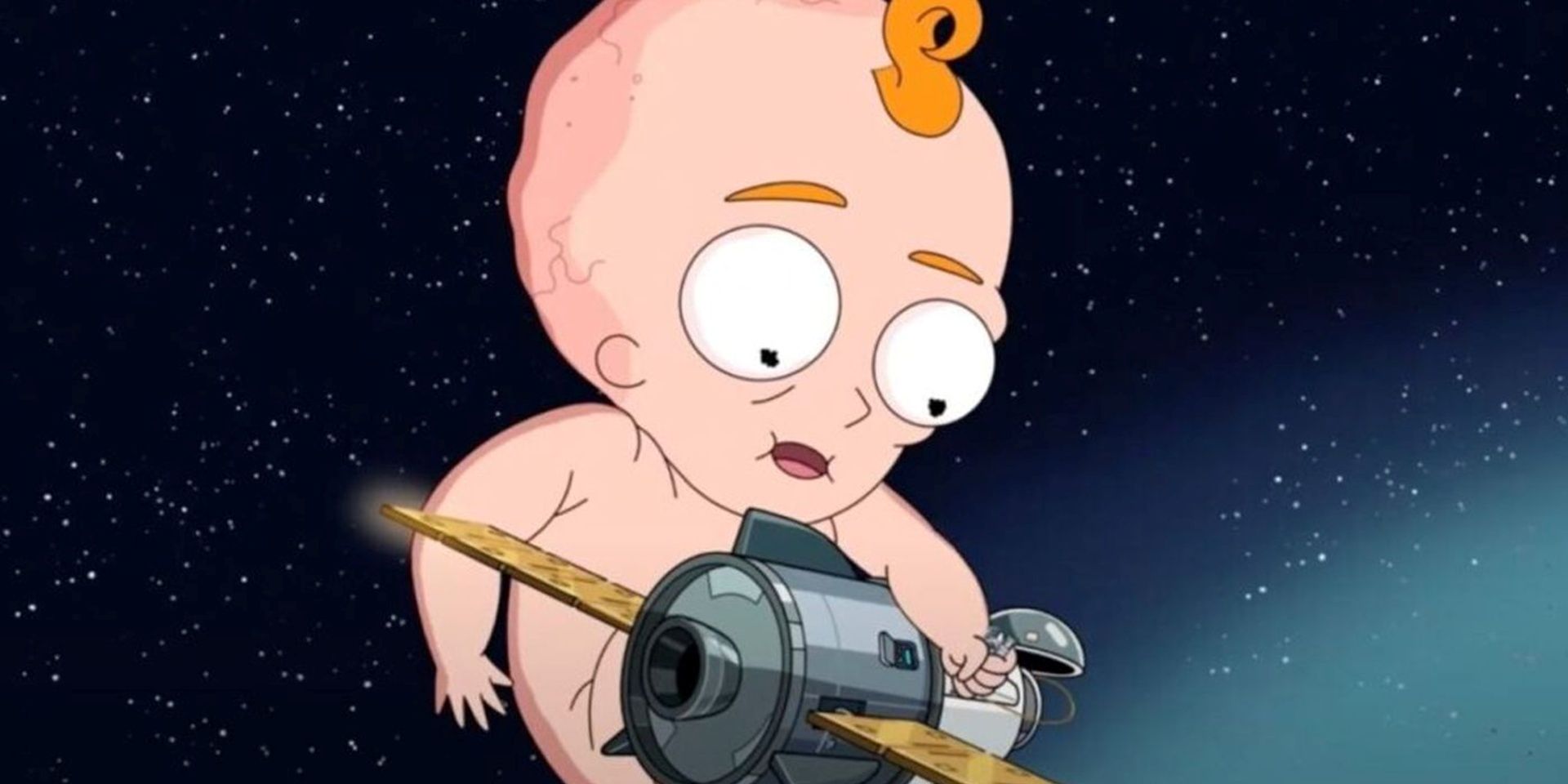 The giant incest baby in space in Rick and Morty