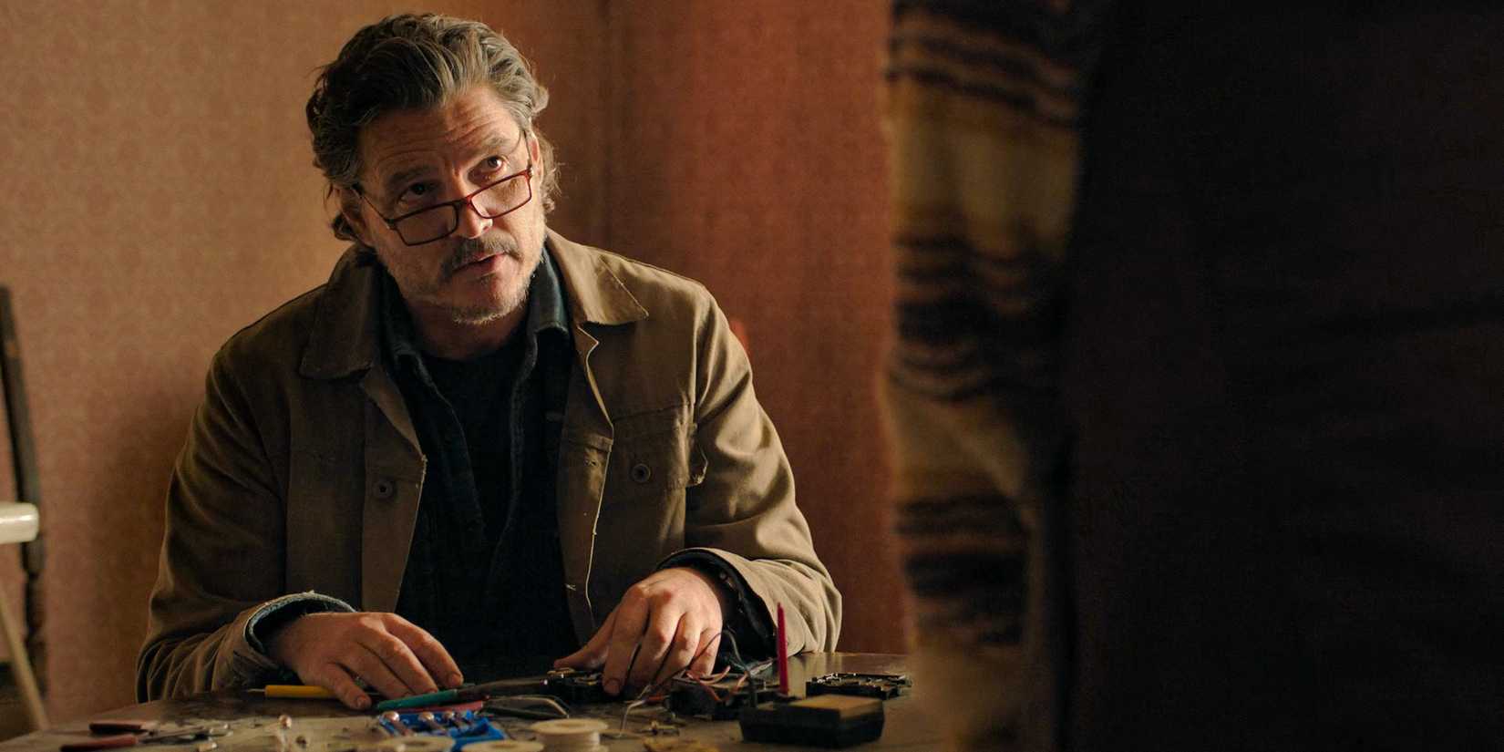 Joel Miller (Pedro Pascal) appears interested in the conversation in The Last of Us Season 2 Ep 1