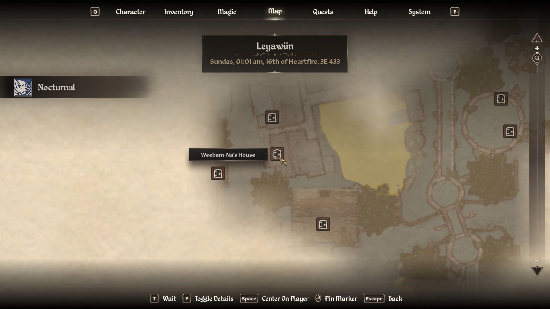 The location of Weebam-Na's house in Oblivion.