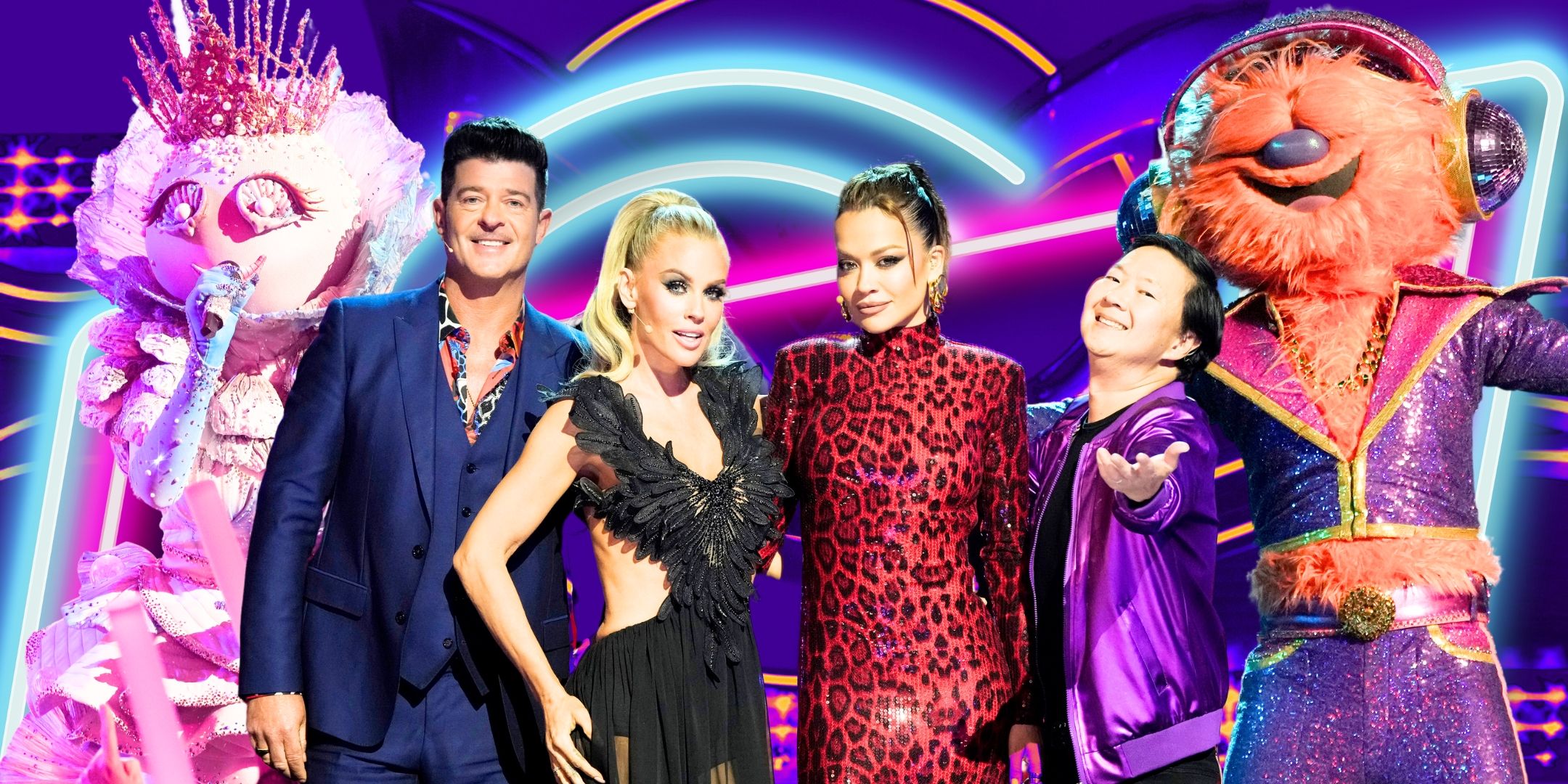 The Masked Singer's Pearl, Robin Thicke, Jenny McCarthy, Rita Ora, Ken Jeong and Boogie Woogie