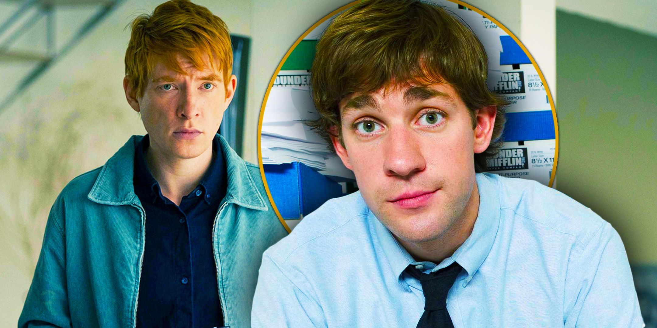 John Krasinski in The Office and Domhnall Gleeson in Alice &amp; Jack