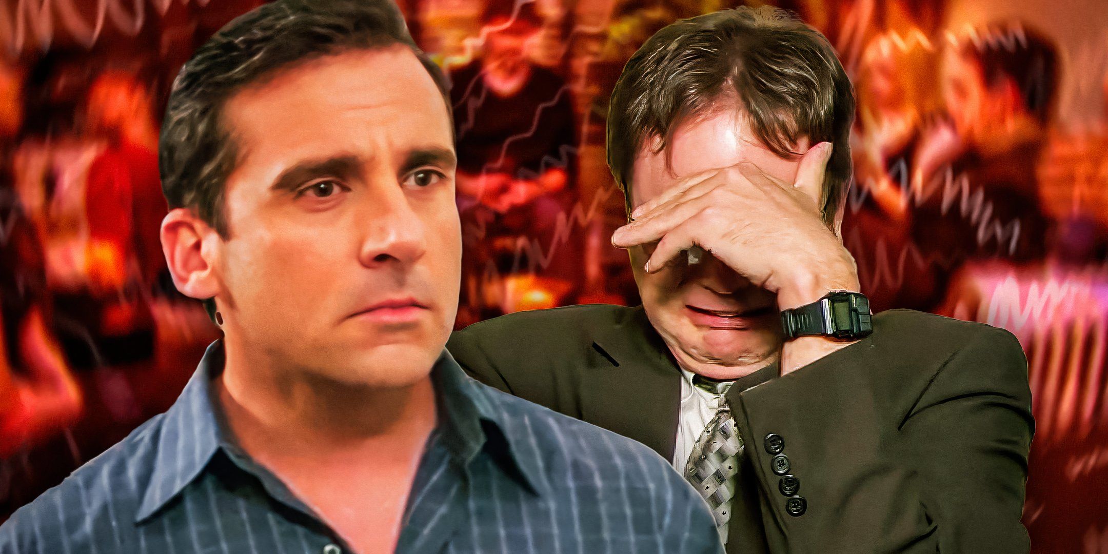Michael Scott (Steve Carell) and Dwight Schrute (Rainn Wilson) from The Office